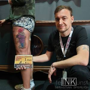 Sebastian Sperlich 1. Platz Best of Realistic Tattoo&Lifestyle Leipzig