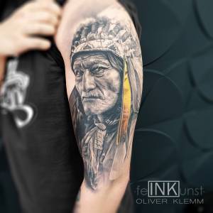 Realistic Porträt Indianer